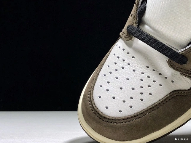 1st Kicks Shoes CD4487 - Air 1 x Scott OG 'Mocha' Jordan High 100 Retro Travis 0712